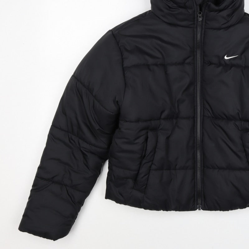 Nike Women Black XS Therma-FIT Hooded Puffer Jacket Quilted Insulated