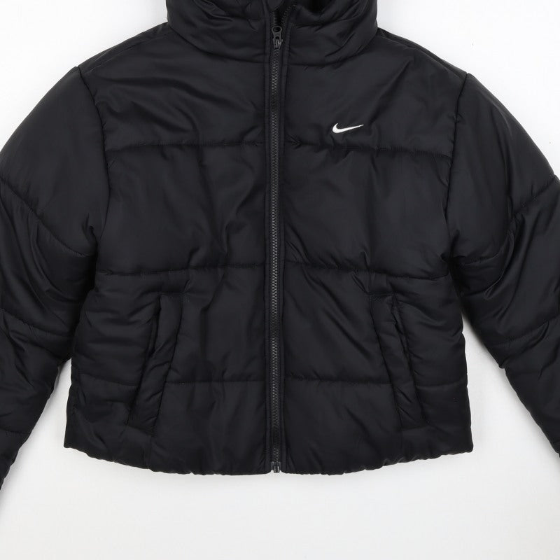Nike Women Black XS Therma-FIT Hooded Puffer Jacket Quilted Insulated
