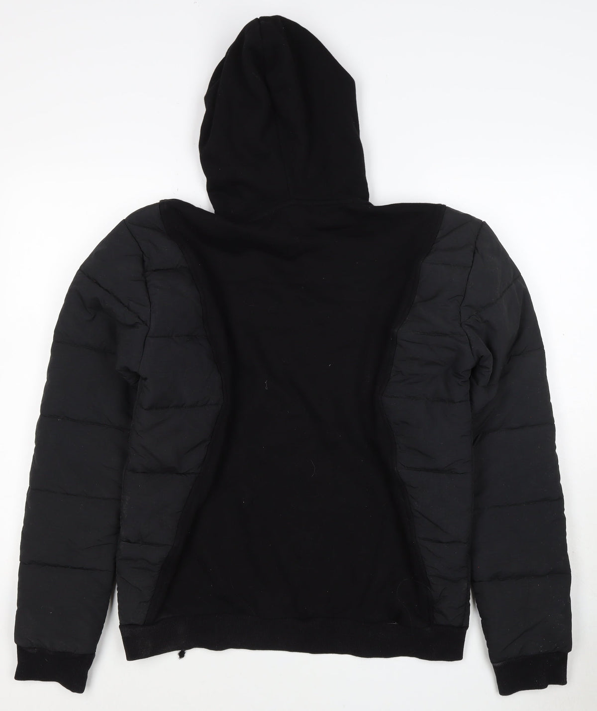 Maniere De Voir Men’s Black S Hooded Quilted Puffer Jacket
