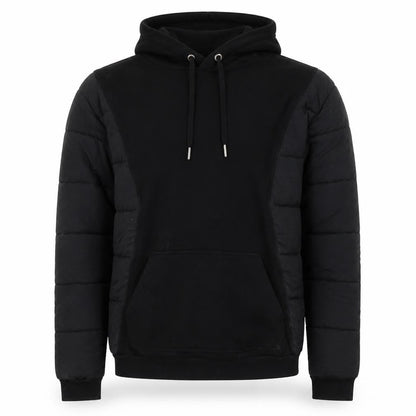Maniere De Voir Men’s Black S Hooded Quilted Puffer Jacket
