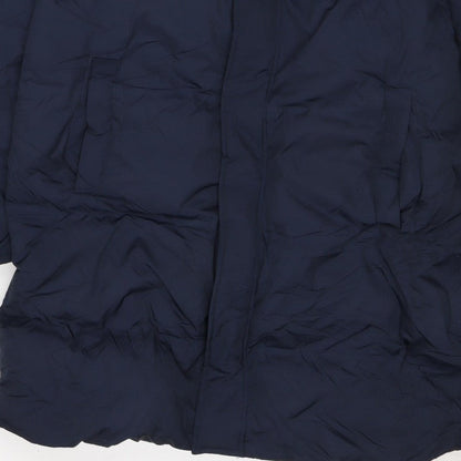 Marks & Spencer Women's Blue UK 12 Hooded Long Puffer Coat