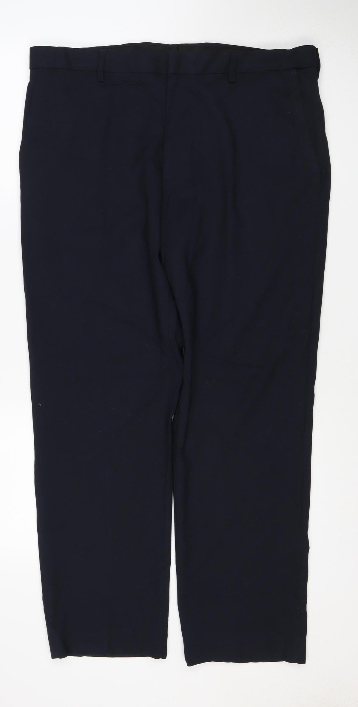 Marks & Spencer Women’s Blue 36 Regular Fit Straight Dress Trousers