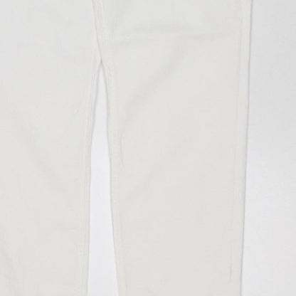 Banana Republic Women White UK 18 The Lily Slim Straight Jeans