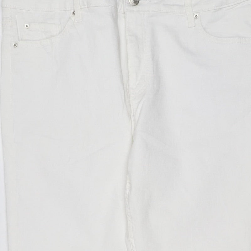 Banana Republic Women White UK 18 The Lily Slim Straight Jeans