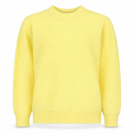 M&S Women Yellow XS Mohair Wool Blend Crew Neck Raglan Jumper
