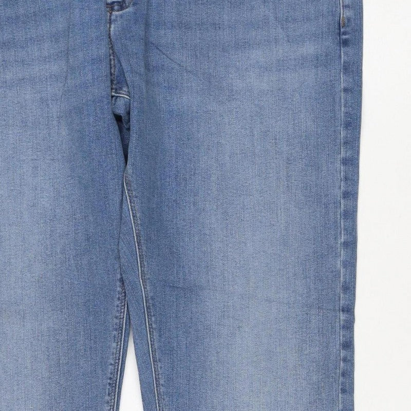 M&S Men’s Blue 34W 29L Slim Fit Light Wash Stretch Jeans