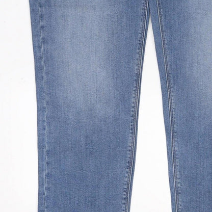 M&S Men’s Blue 34W 29L Slim Fit Light Wash Stretch Jeans