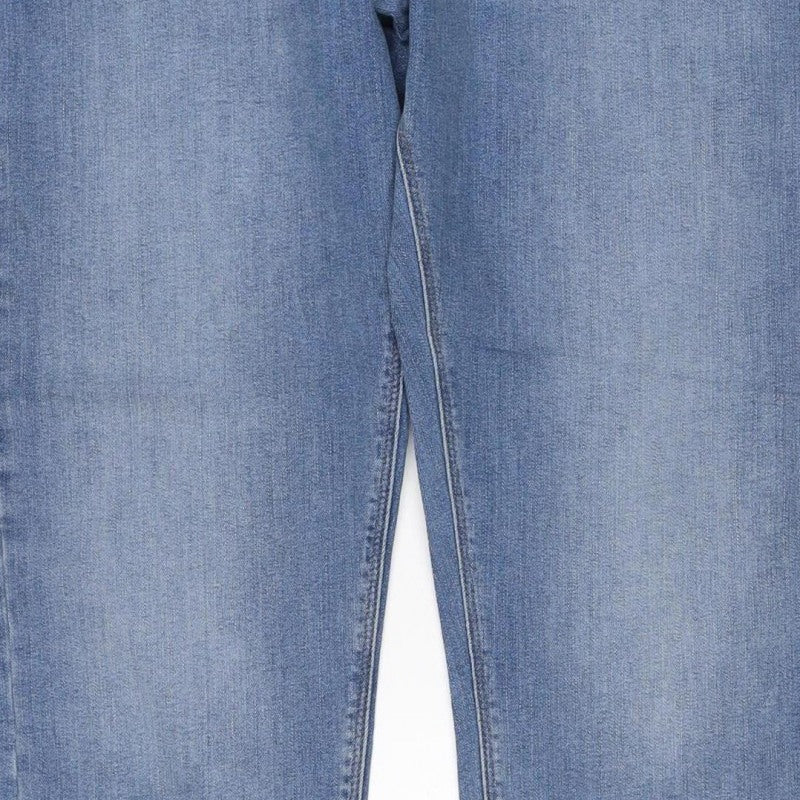 M&S Men’s Blue 34W 29L Slim Fit Light Wash Stretch Jeans