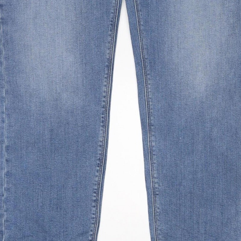 M&S Men’s Blue 34W 29L Slim Fit Light Wash Stretch Jeans