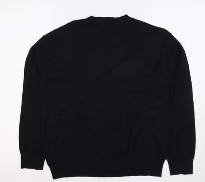 Marks and Spencer Women Black S Star Rhinestone Crew Neck Knit Jumper