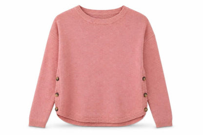 Fat Face Women’s Pink UK 10 Button Side Knit Pullover Jumper