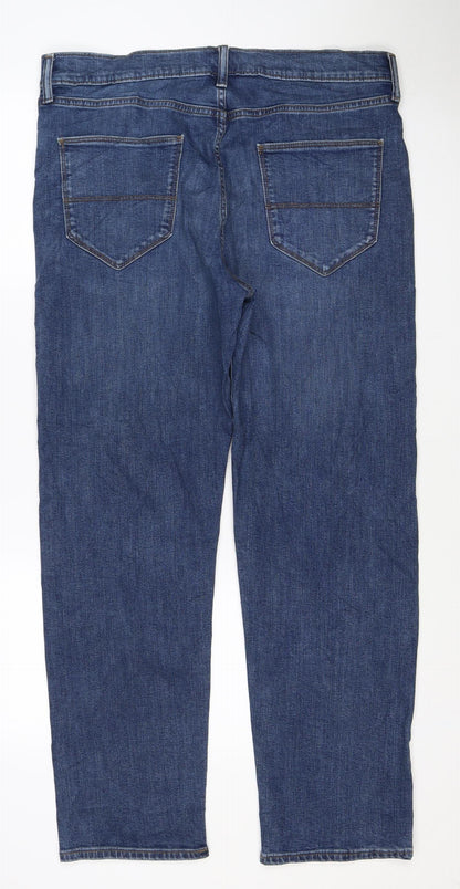Marks and Spencer Men’s Blue 34/31 Straight Fit Stretch Jeans