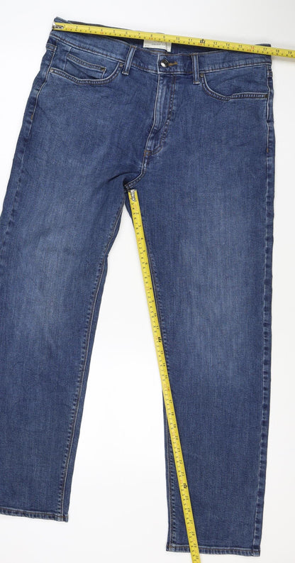 Marks and Spencer Men’s Blue 34/31 Straight Fit Stretch Jeans