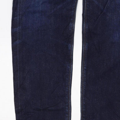 M&S Men’s Blue 32in Straight Stretch Denim Jeans W32 L32