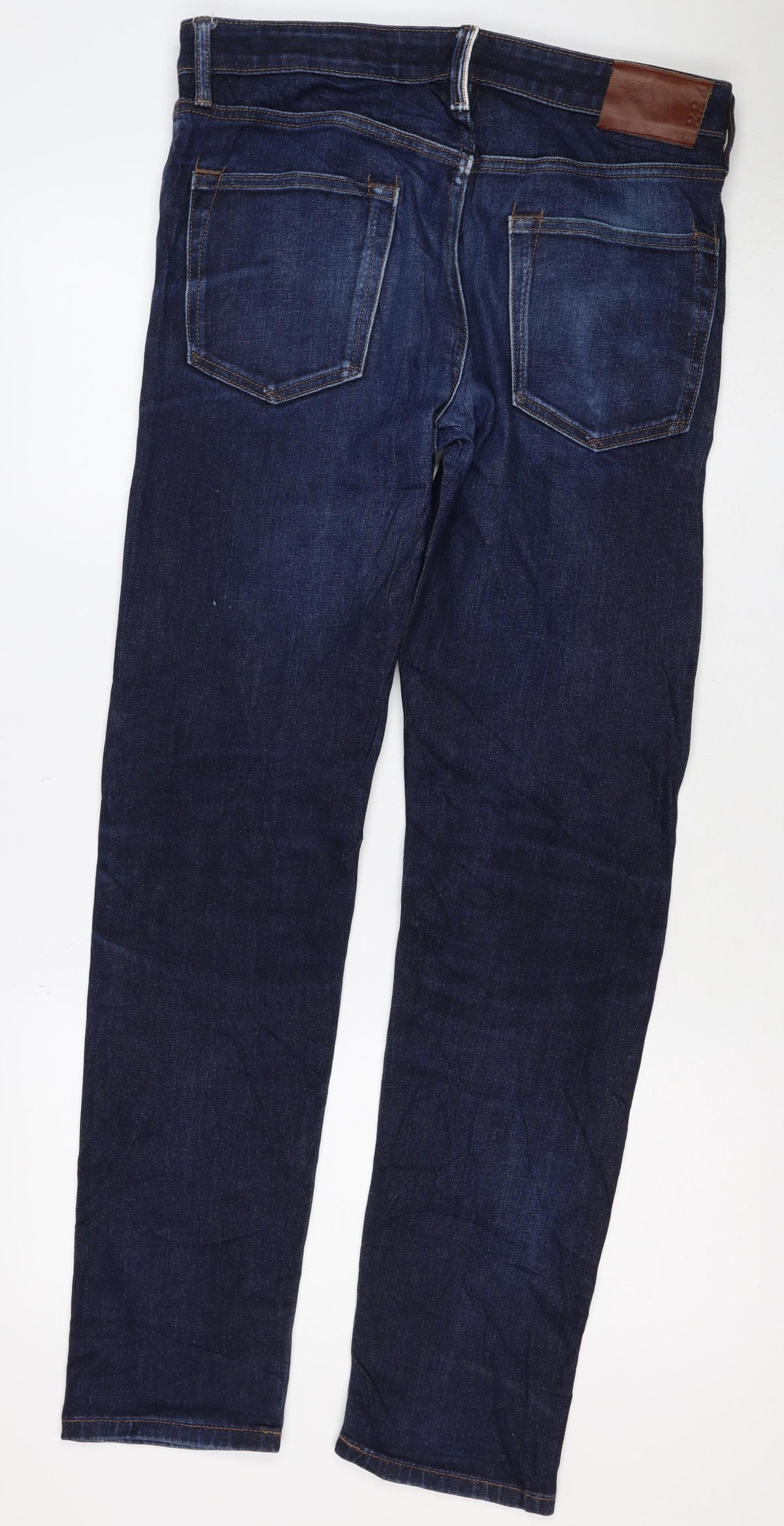 M&S Men’s Blue 32in Straight Stretch Denim Jeans W32 L32