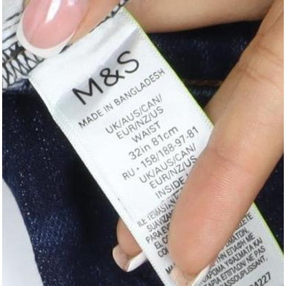 M&S Men’s Blue 32in Straight Stretch Denim Jeans W32 L32