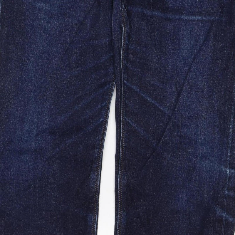 M&S Men’s Blue 32in Straight Stretch Denim Jeans W32 L32