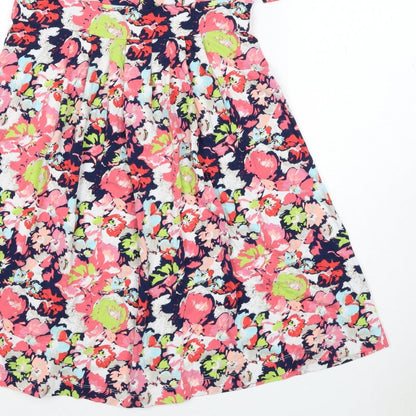 Lands' End Women’s Multicoloured Floral Wrap Dress UK 10-12 Jersey