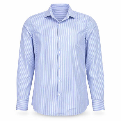 Jaeger Men's Blue Striped M Tailored Fit Cotton Formal Shirt