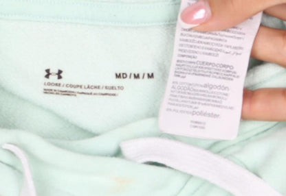 Under Armour Unisex Adults Mint Green M Pullover Hoodie Logo Pocket
