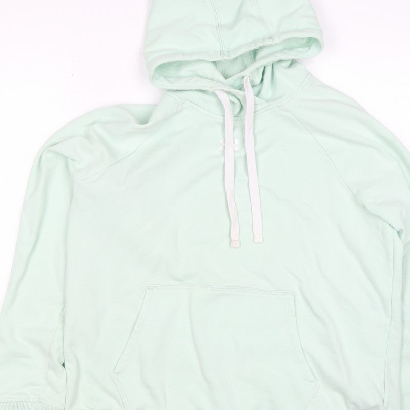 Under Armour Unisex Adults Mint Green M Pullover Hoodie Logo Pocket