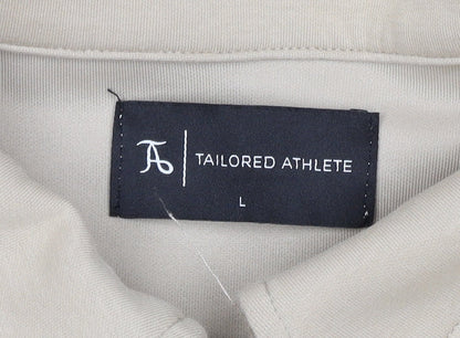 Tailored Athlete Men’s Beige L Full Zip Stretch Jacket