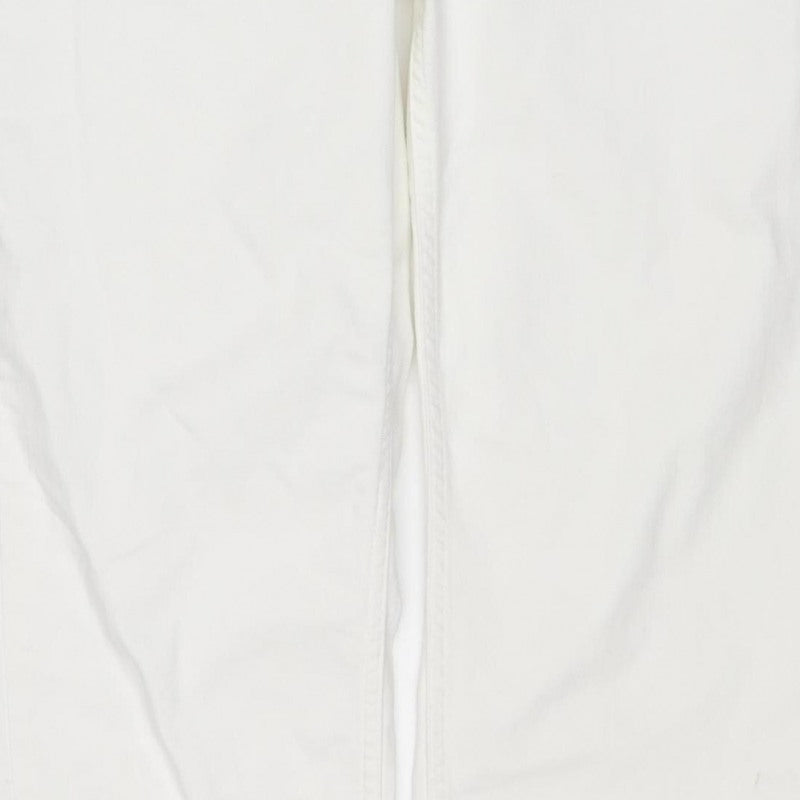 Marks and Spencer Women White UK 16 Long Super Soft Straight Jeans
