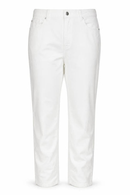 Marks and Spencer Women White UK 16 Long Super Soft Straight Jeans