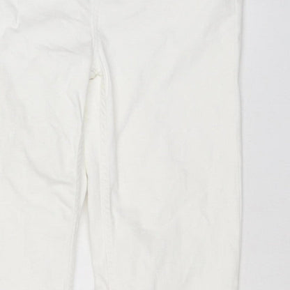 Marks & Spencer Women White UK 12 Tall Sienna Supersoft Straight Jeans