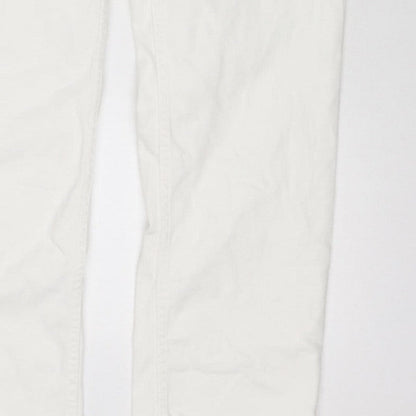 Marks & Spencer Women White UK 12 Tall Sienna Supersoft Straight Jeans