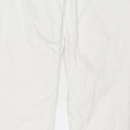 Marks & Spencer Women White UK 12 Tall Sienna Supersoft Straight Jeans