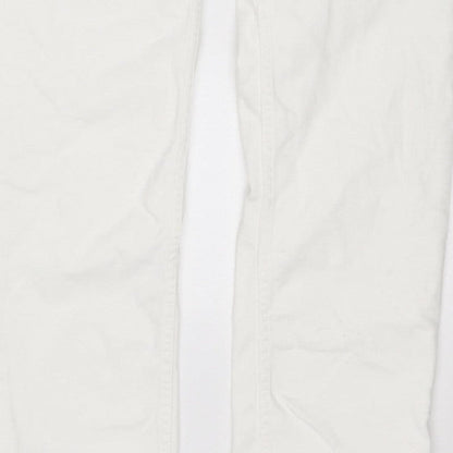 Marks & Spencer Women White UK 12 Tall Sienna Supersoft Straight Jeans