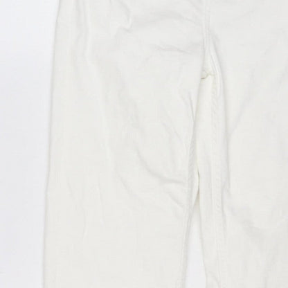 Marks & Spencer Women White UK 12 Tall Sienna Supersoft Straight Jeans