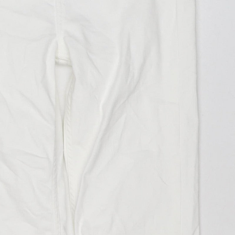 M&S Women’s White Size 10 Sienna Supersoft Straight Stretch Jeans