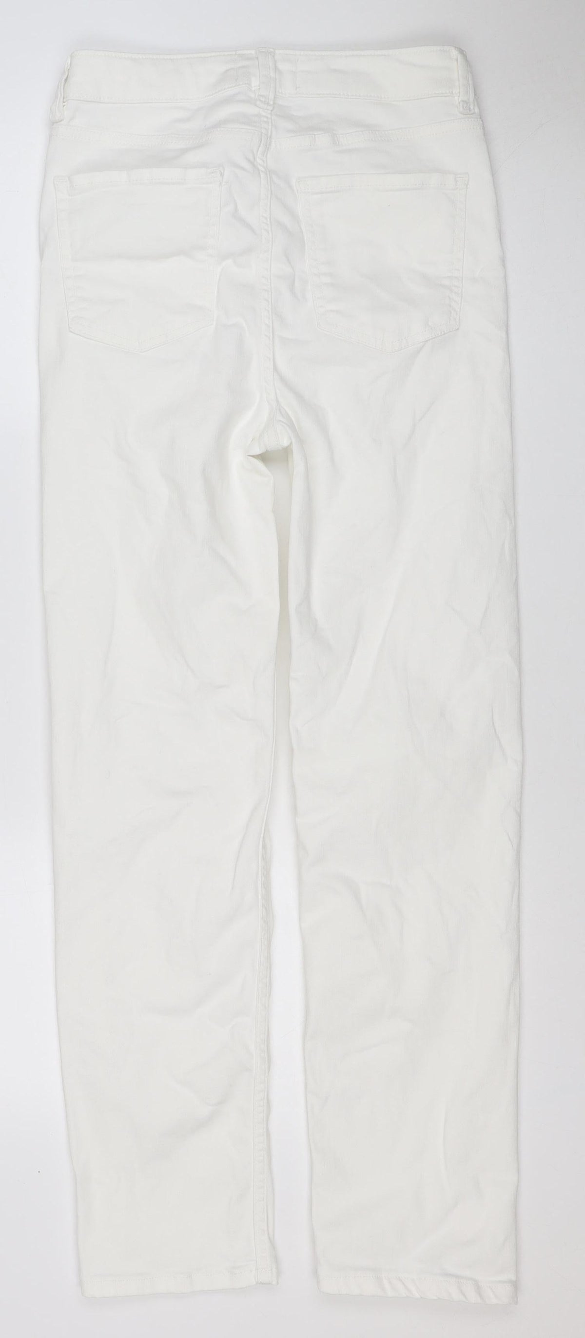 M&S Women’s White Size 10 Sienna Supersoft Straight Stretch Jeans