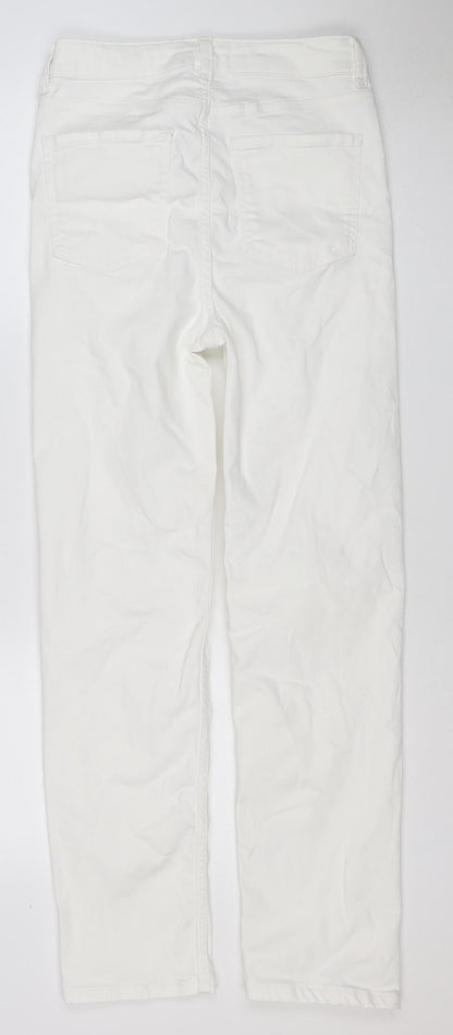M&S Women’s White Size 10 Sienna Supersoft Straight Stretch Jeans