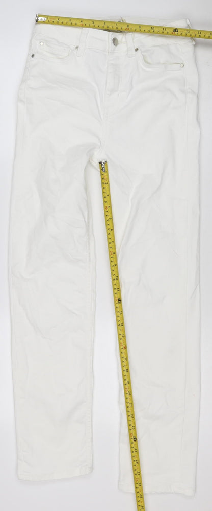 M&S Women’s White Size 10 Sienna Supersoft Straight Stretch Jeans
