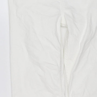 M&S Women’s White Size 10 Sienna Supersoft Straight Stretch Jeans