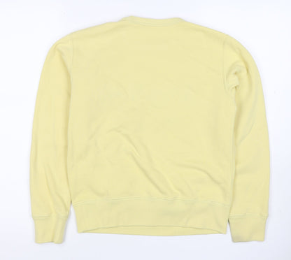 Polo Ralph Lauren Women Yellow S Pullover Logo Crew Neck Sweatshirt