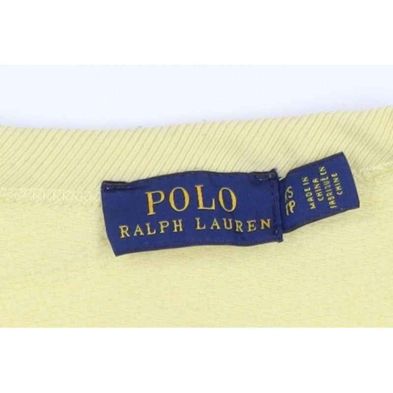 Polo Ralph Lauren Women Yellow S Pullover Logo Crew Neck Sweatshirt