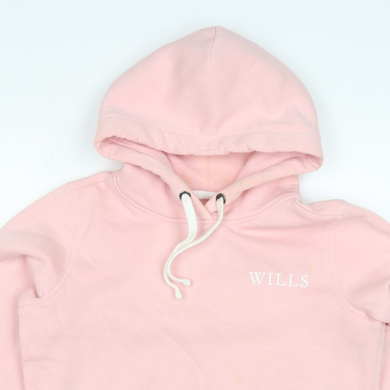 Jack Wills Women Pink UK 8 Pullover Hoodie Logo Drawstring Pockets