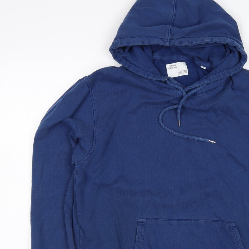 Colorful Standard Men's Blue M Pullover Hoodie Organic Cotton Pockets