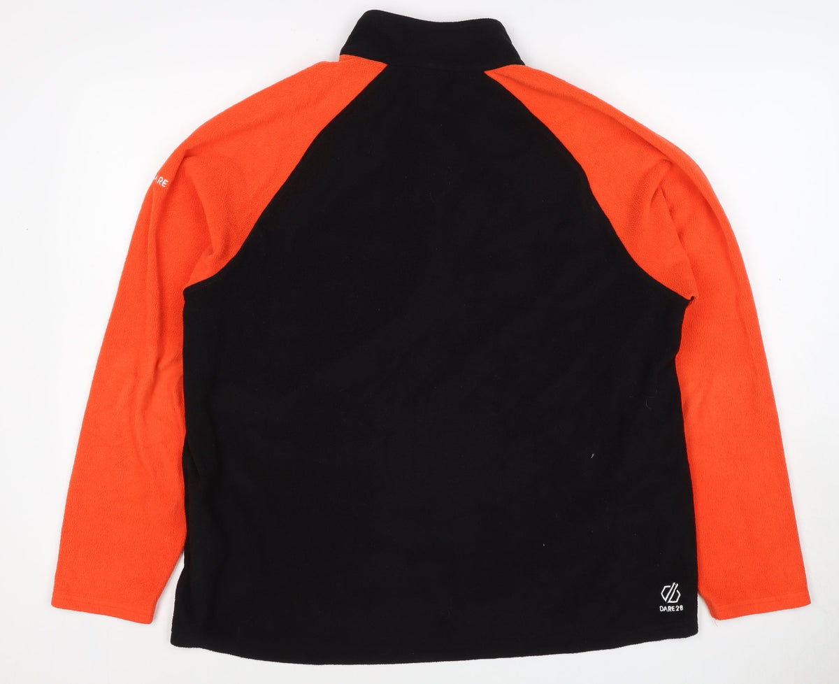 Dare 2b Women’s Black Orange UK 20 XL 1/4 Zip Fleece Sweatshirt