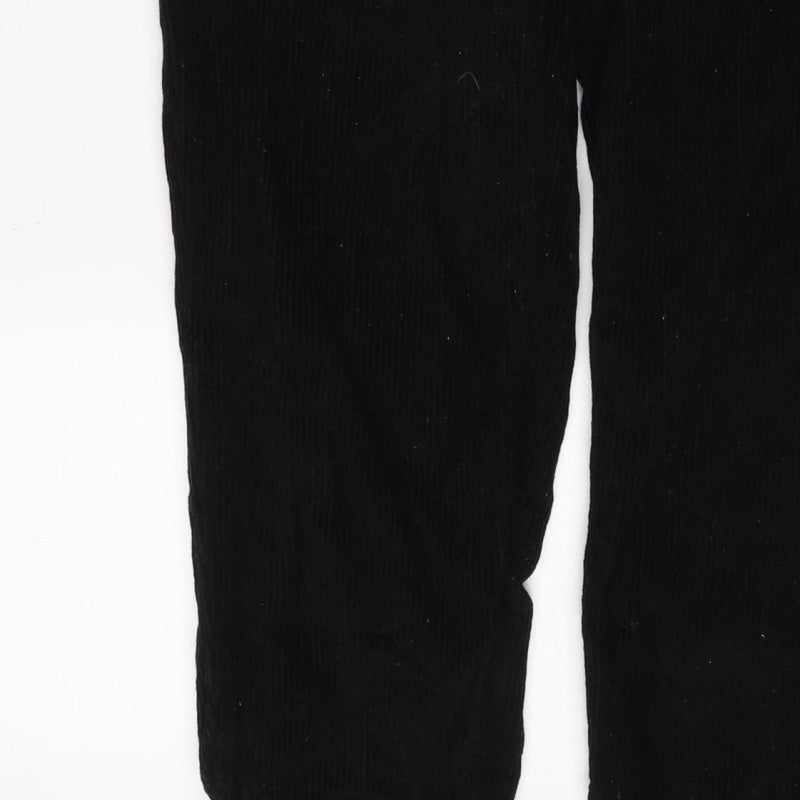 BDG Urban Outfitters Women Black Corduroy Mom Trousers UK 12 W30 L30