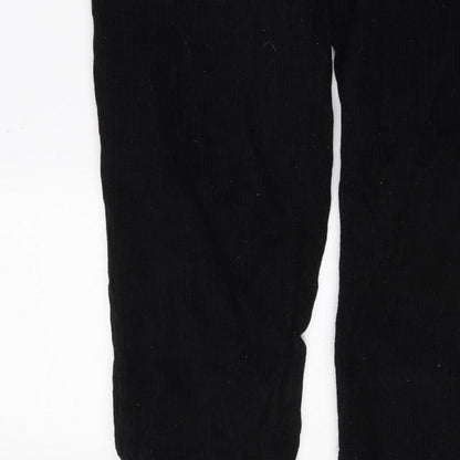 BDG Urban Outfitters Women Black Corduroy Mom Trousers UK 12 W30 L30