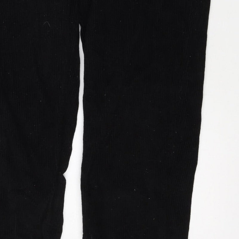 BDG Urban Outfitters Women Black Corduroy Mom Trousers UK 12 W30 L30