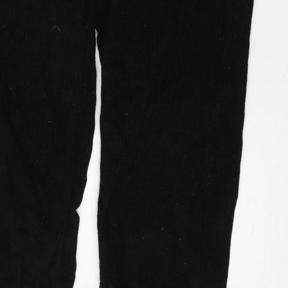BDG Urban Outfitters Women Black Corduroy Mom Trousers UK 12 W30 L30