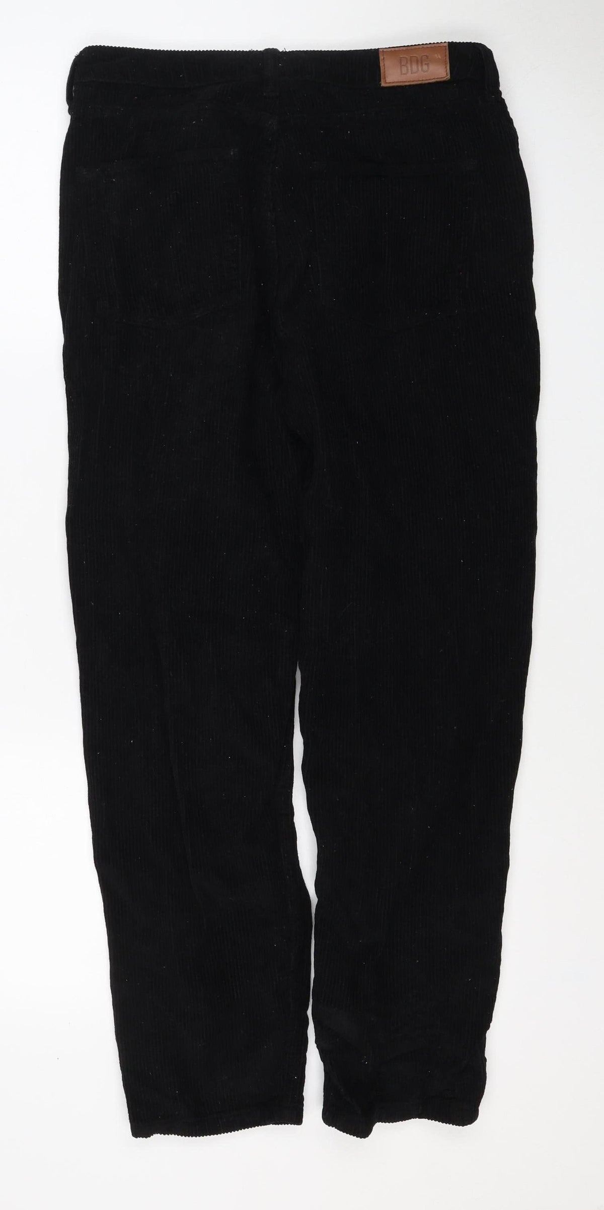 BDG Urban Outfitters Women Black Corduroy Mom Trousers UK 12 W30 L30