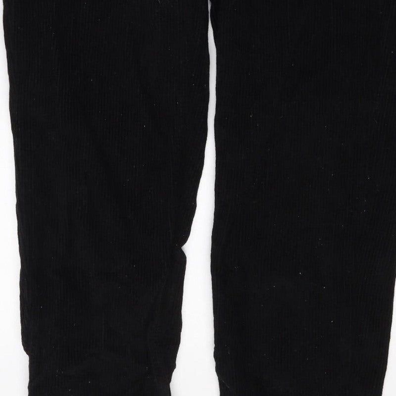 BDG Urban Outfitters Women Black Corduroy Mom Trousers UK 12 W30 L30