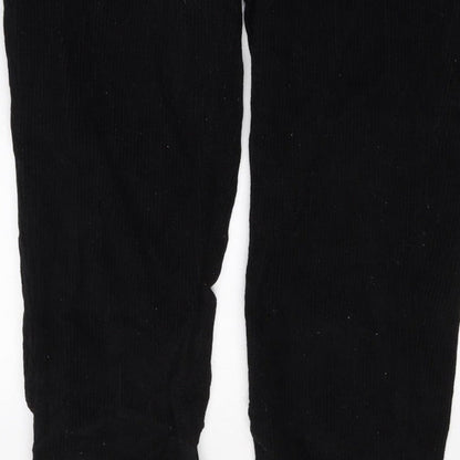 BDG Urban Outfitters Women Black Corduroy Mom Trousers UK 12 W30 L30
